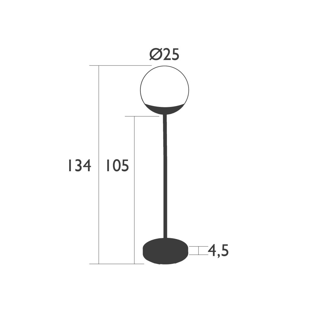 Moon lamp 134 cm h.